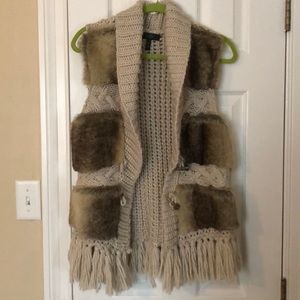NWT JESSICA SIMPSON FUR VEST